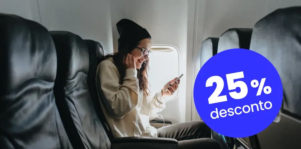 Viaje tranquilo com 25% desconto no seguro ok! viagem